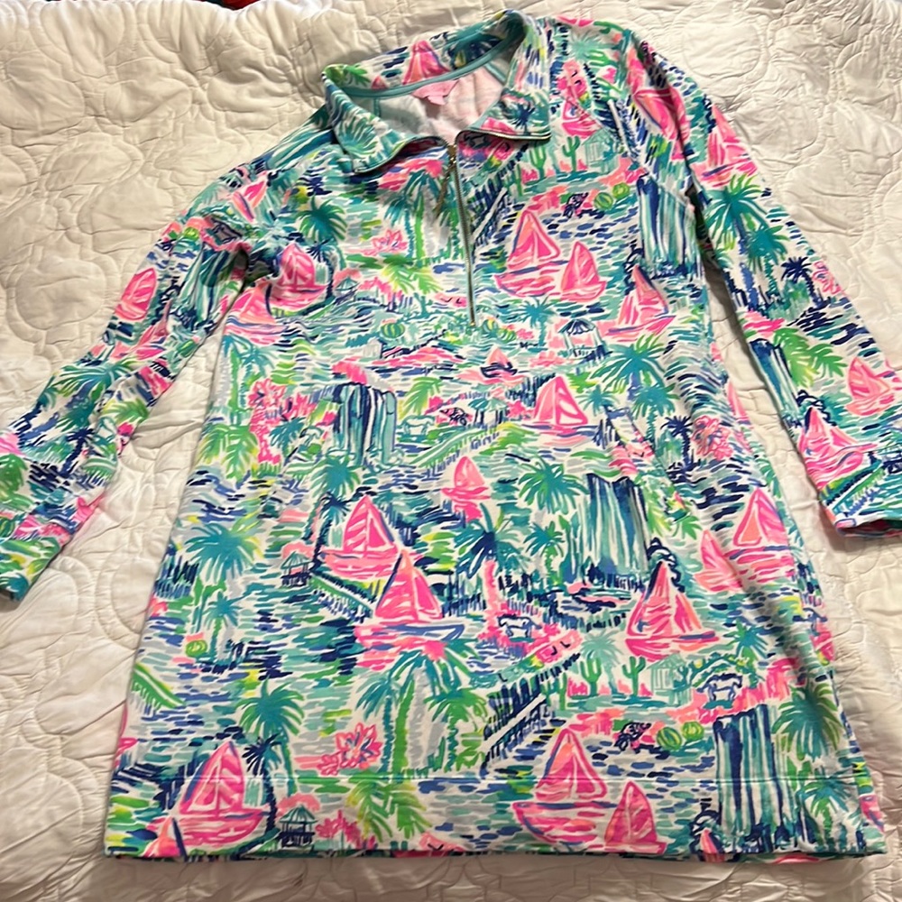Lilly Pulitzer long sleeve zip dress